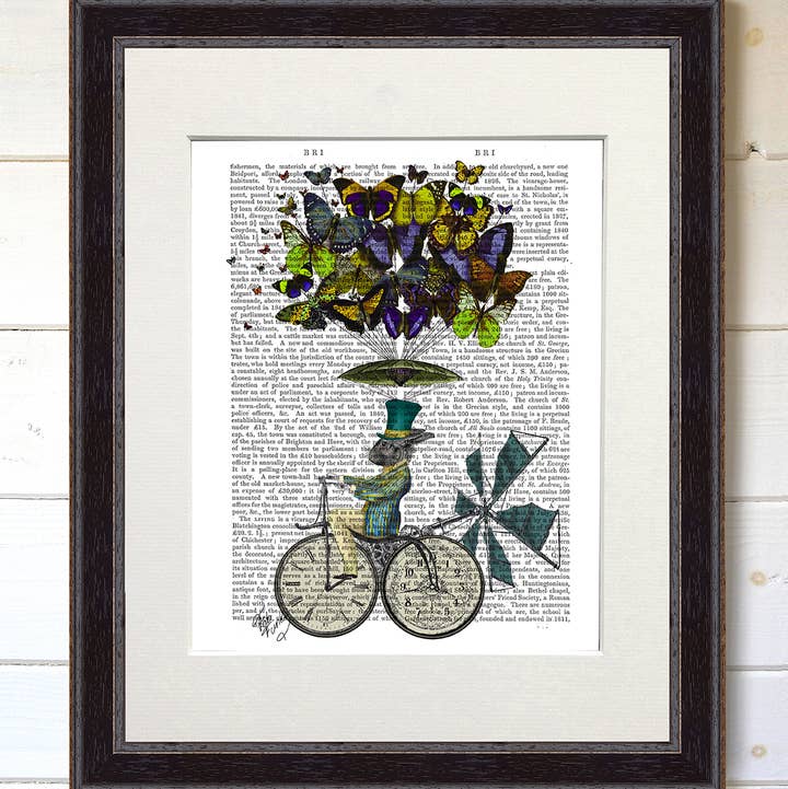 FabFunky Ltd - Wholesale Art Print - Time Flies Rabbit, Book Print / Art Print / Wall Art4