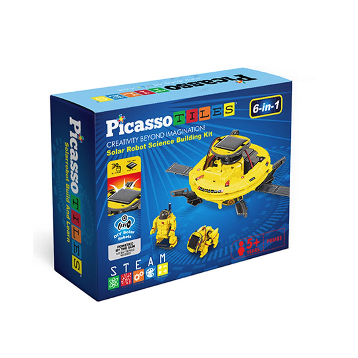 PicassoTiles - Wholesale Toy Set - Kids - PicassoTiles 6-in-1 STEM Kids Solar Powered UFO Robot Kit7