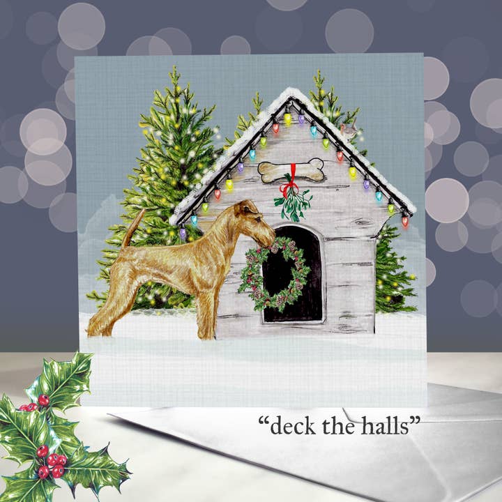 Irish Terrier - Varias tarjetas de felicitación navideña para perros para venta al por mayor de Amber Marie Studio