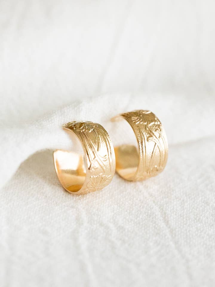 Mini Wispy Chunky Hoops for wholesale by Laine Honolulu