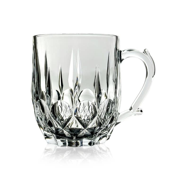 RED POMEGRANATE COLLECTION - Wholesale Coffee Mug - FIORA 13 oz Glass Mug1