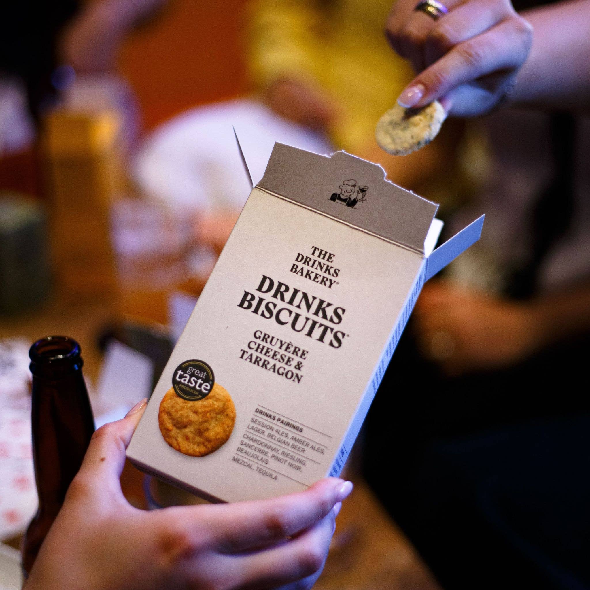 The Drinks Bakery - Wholesale Crackers - New Flavour - Gruyère Cheese & Tarragon Drinks Biscuits 110g2