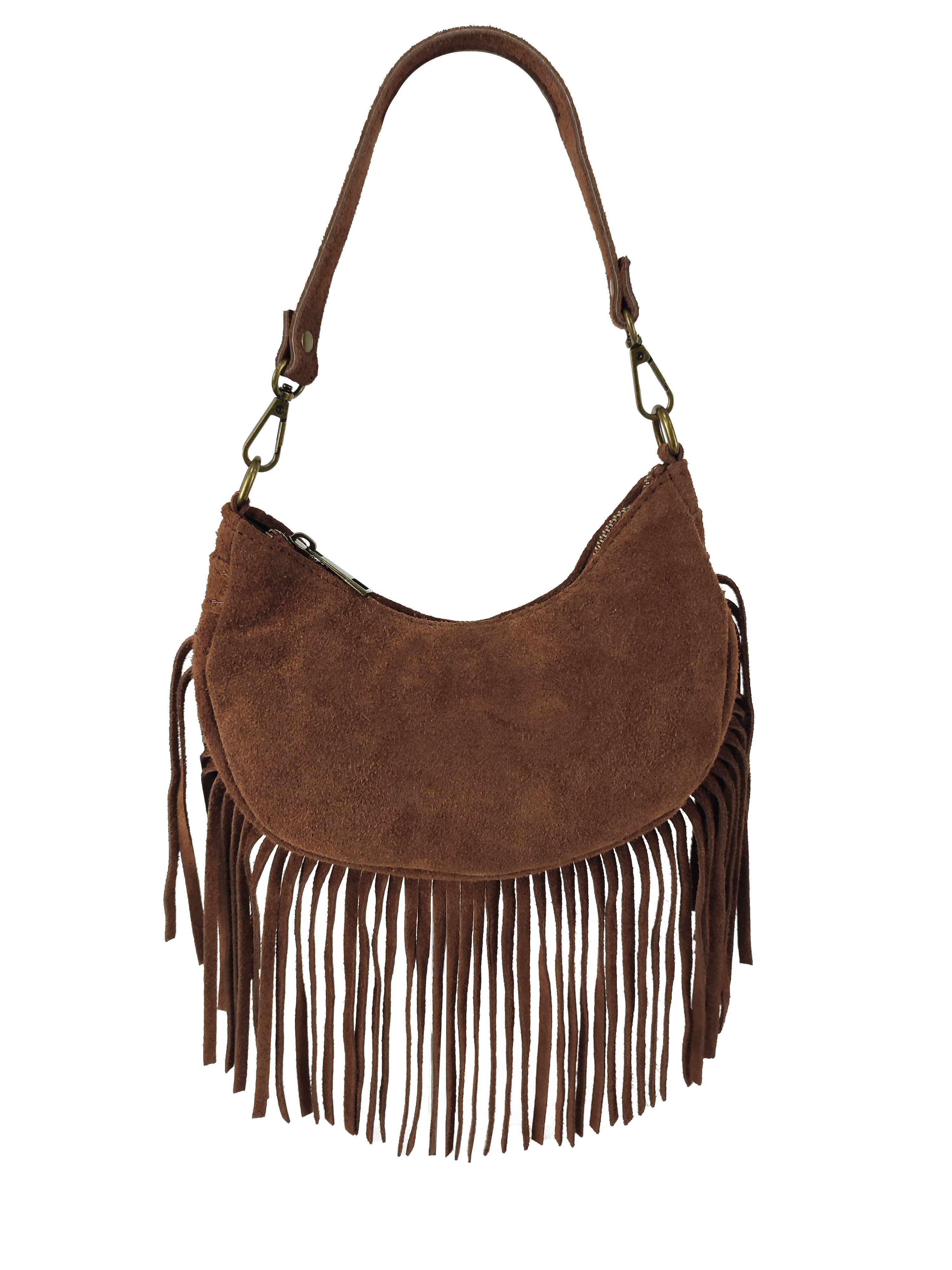 Florence Leather - Wholesale Shoulder Bag - Women's - Fringed suede bag6
