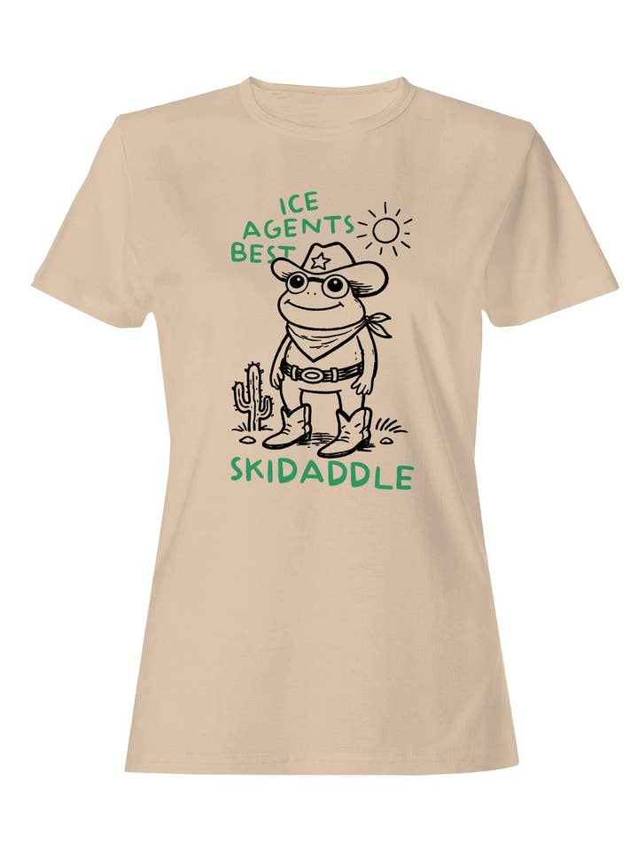 ICE-Agenten Skidaddle-Meme Damen-T-Shirt – Natur für den Großhandel von TShirtGuys.com