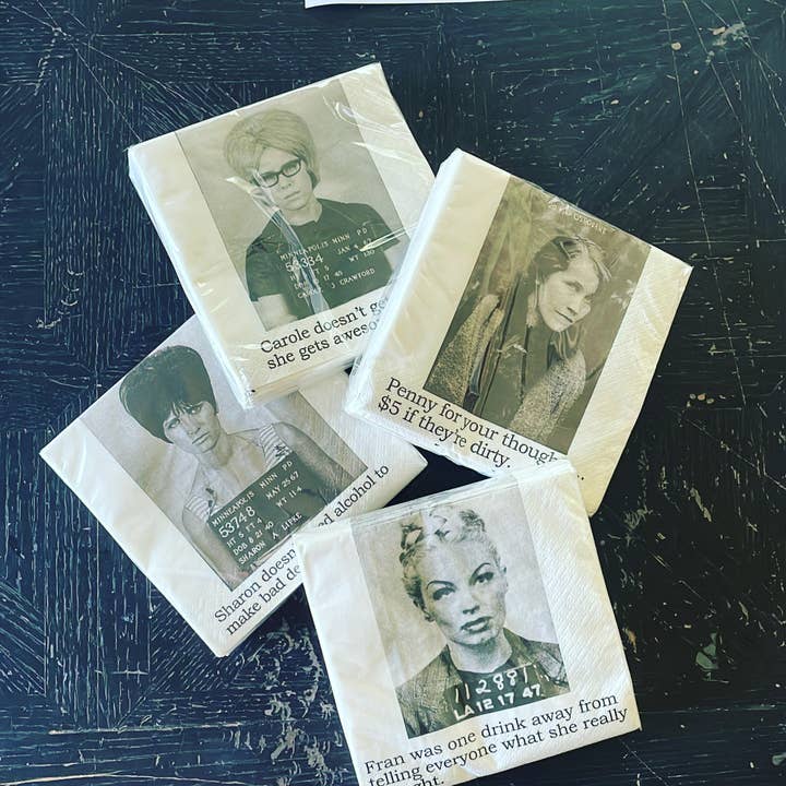 The 3 Sisters Design Co. - Wholesale Disposable Napkin - Big House Cocktail Napkins, Sharon doesn't need alcohol...