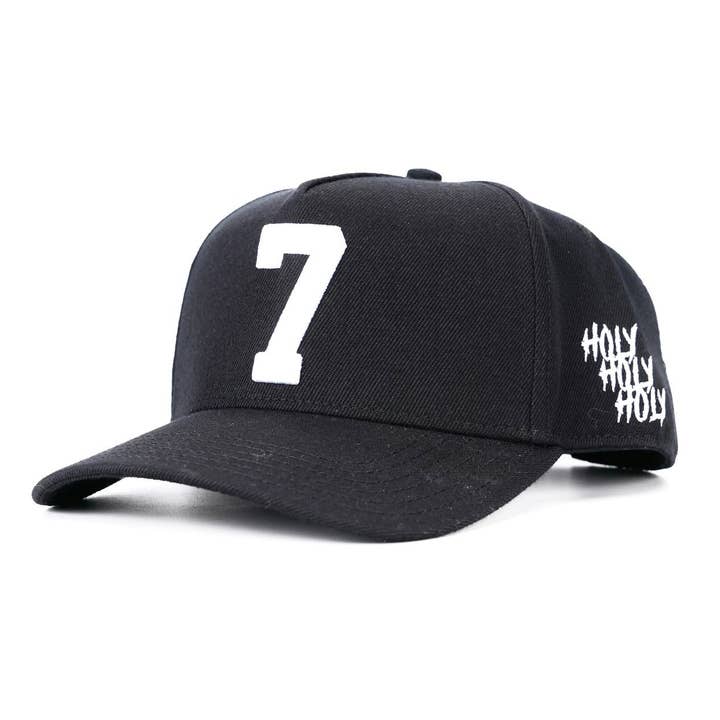 « 7 » SnapBack Premium - Noir/Blanc pour la vente par Malta Apparel LLC