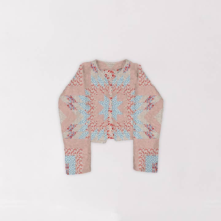 Ida Mae Home - Wholesale Jacket - Women's - Adeline Patchwork Rose Cropped Quilted Jacket