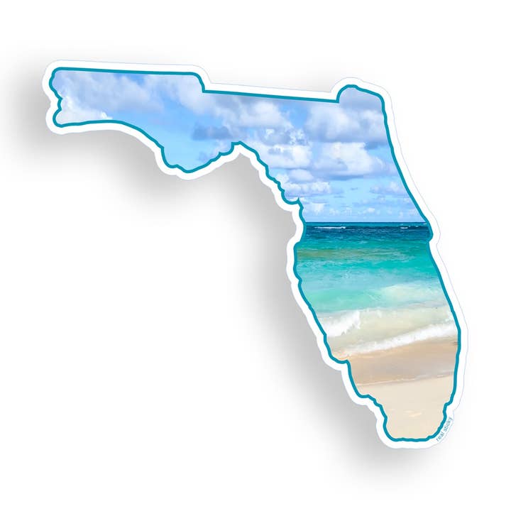 Florida Beach Ocean Sticker for wholesale by Real Sticky