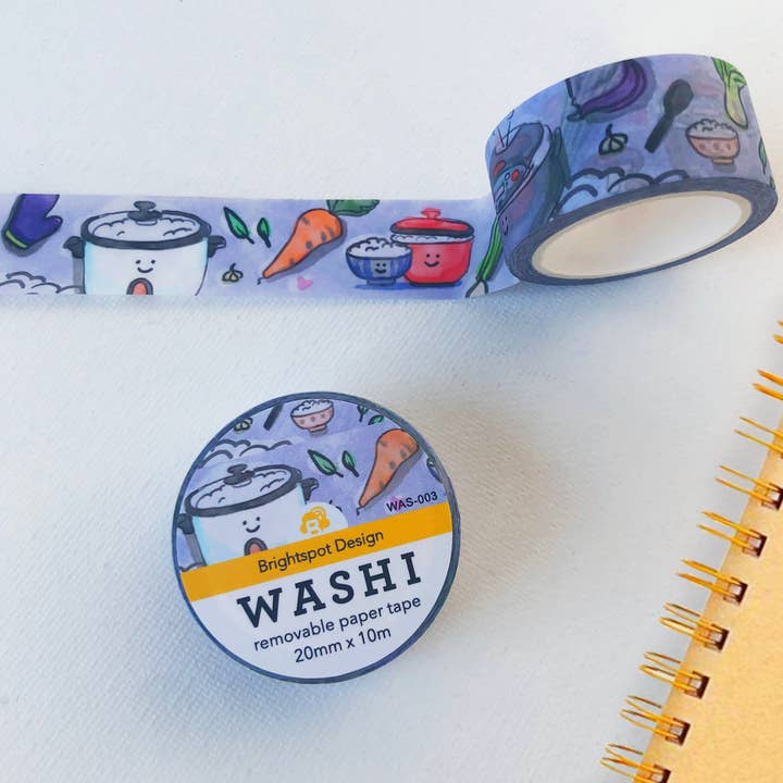 Rice Cooker Washi Tape for wholesale by Brightspot Design