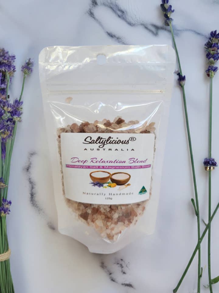 Deep Relaxation Bath & Foot Soak Blend 125 Gram for wholesale by Naturally Pure Aromas