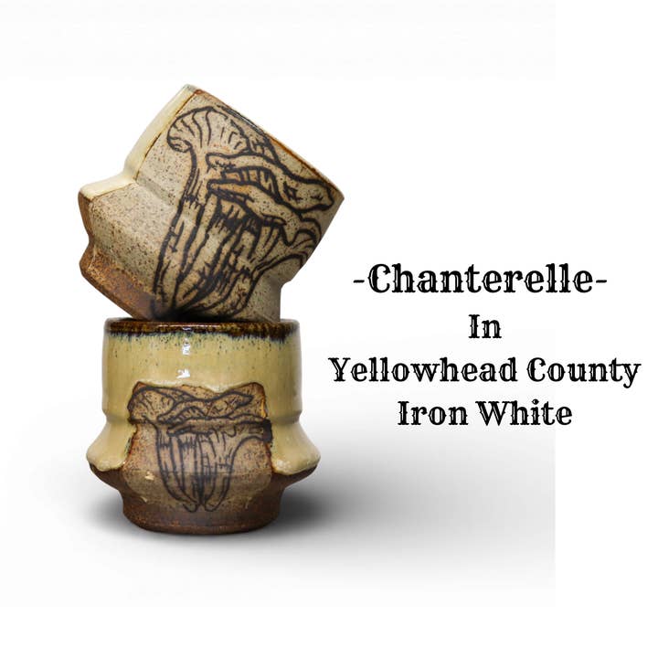 Short Tumbler Wine - Mushroom/Floral for wholesale by High Country Art