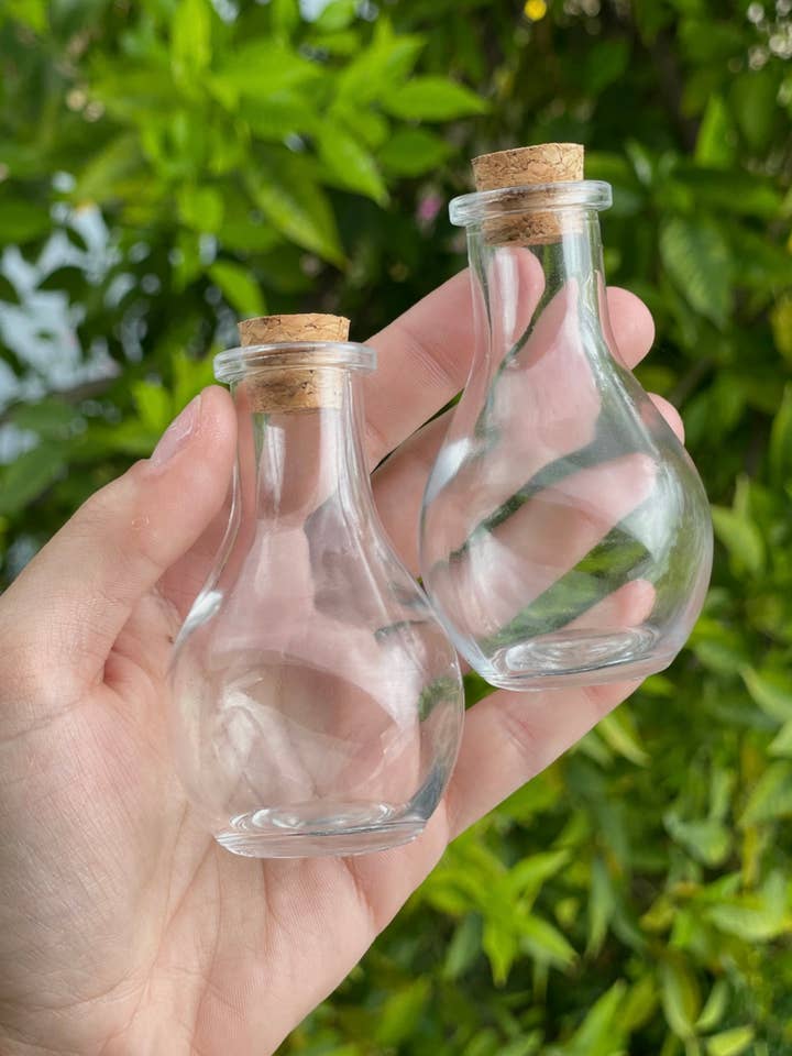 Small Cork Bottles Bulk Pack of 30 for Beads Herbs Crafts for wholesale by Allies Crystals