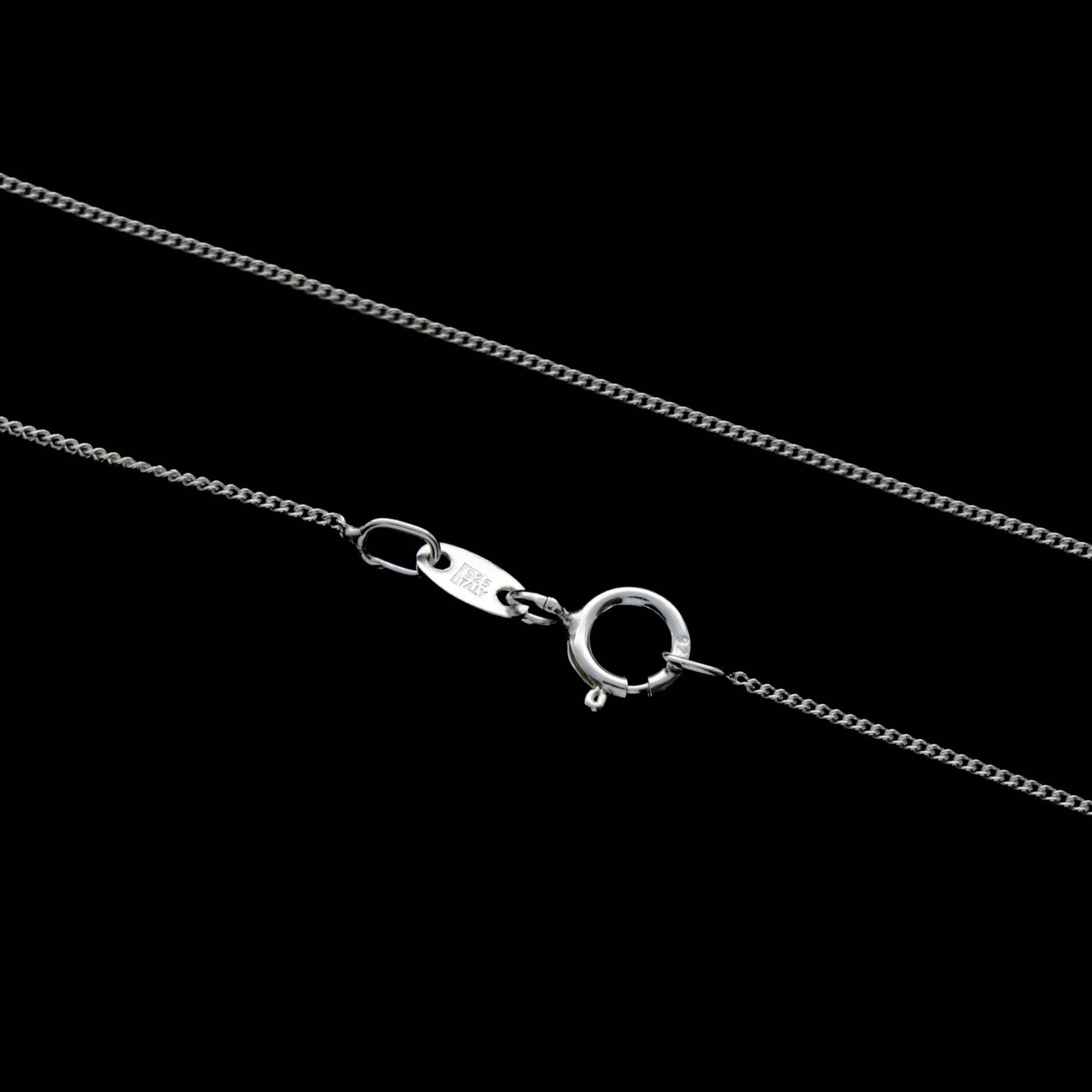 SilverAmber Jewellery - Venta al por mayor Collares de cadenas y eslabones - Delicada cadena curb de plata esterlina 925 hecha en Italia - GCH0055