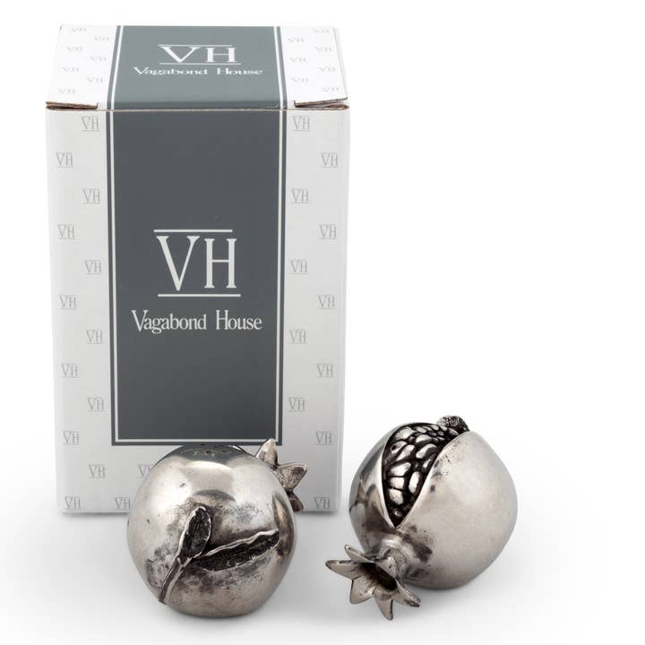 Vagabond House - Wholesale Salt & Pepper Shaker Set - Pomegranate Salt & Pepper Set
