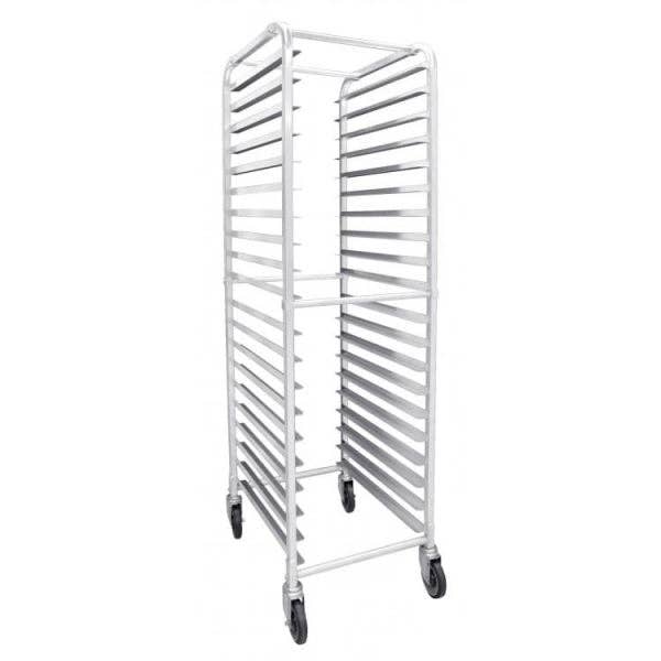 Kitchway – wholesale Kitchen storage/organiser – Aluminum Full Pan Size Rack Trolley - 20 Tier Trolley