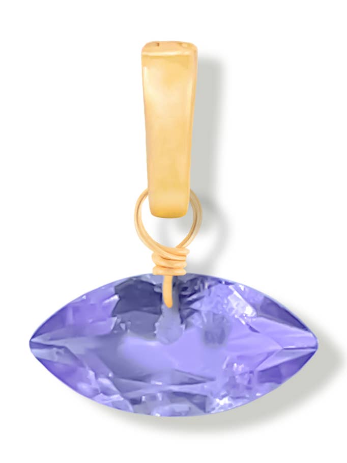 Brazilian Pink Amethyst Marquise Cut 14K Gold-Filled Duet Charm for wholesale by Iggi