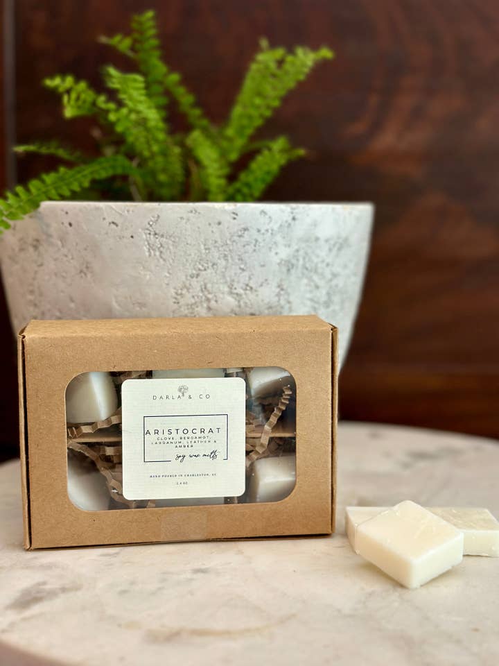 Aristocrat (Leather & Labdanum) Wax Melts for wholesale by Darla & Co.