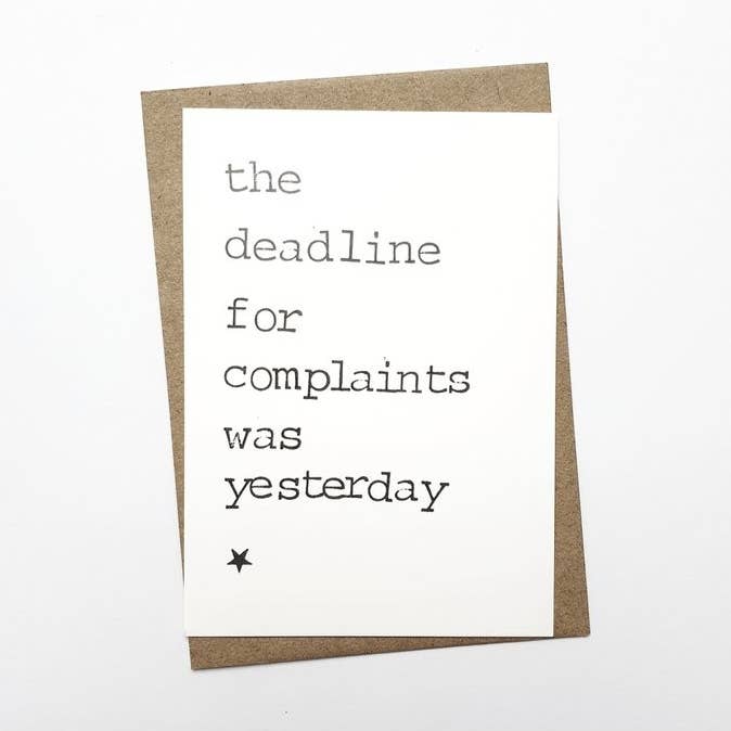 The Deadline For Complaints Was Yesterday for wholesale by By Mar Postcards