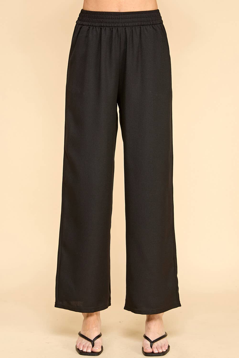 Negro PANTALONES DE PERNERA RECTA SL005 de venta al por mayor en Faire2