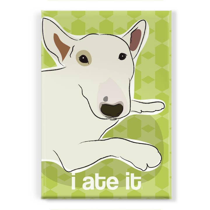 Pop Doggie - Wholesale Magnet - Bull Terrier Dog Magnet - I Ate It