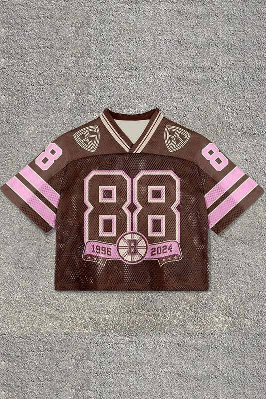 Flarix - Wholesale T-Shirt (Graphic) - Women's - Graphic Number Patch Cropped Jersey Top5