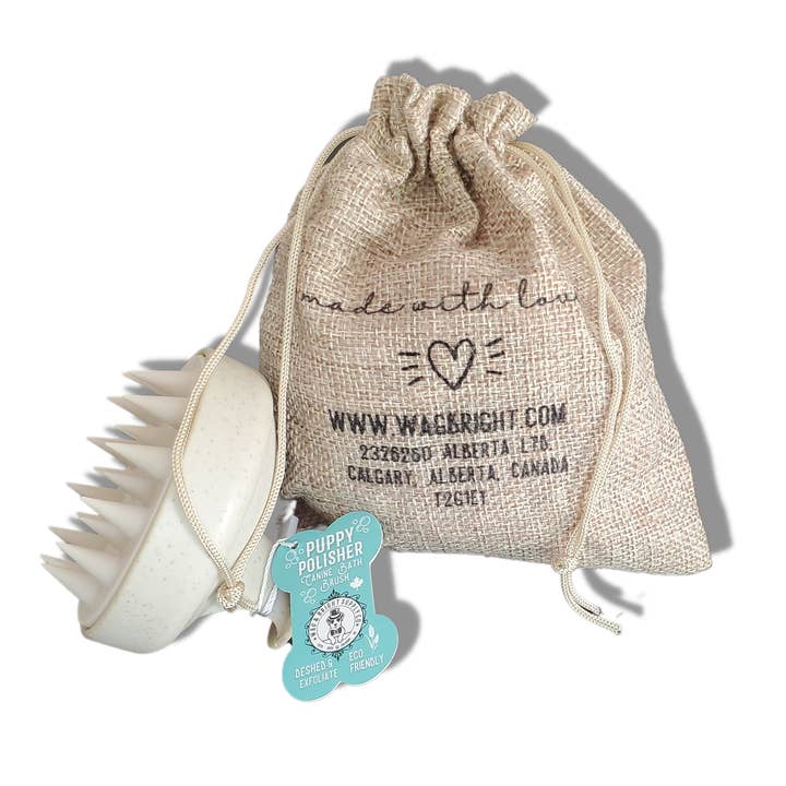 Wag & Bright Supply Co. - Wholesale Pet Brush - Cat/Dog - Puppy Polisher Eco Shampoo Brush