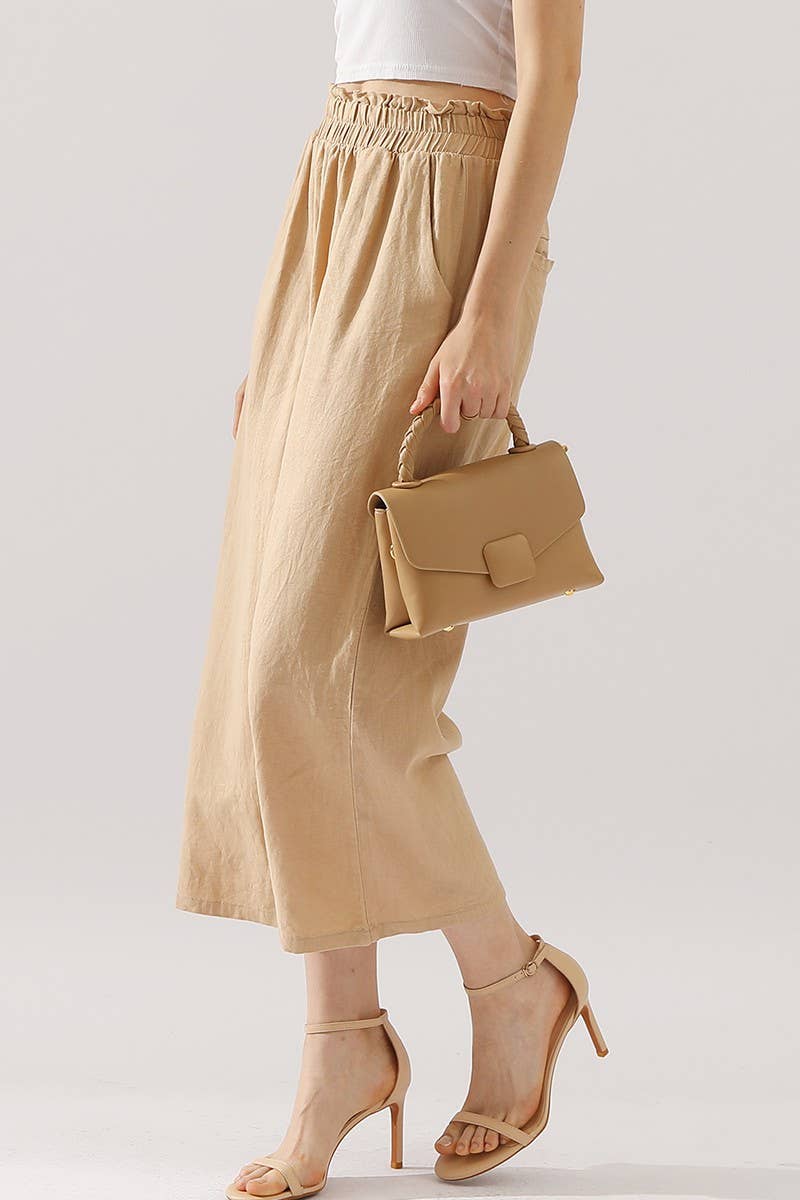 NINEXIS - Wholesale Pants - Women's - CWBLP416_EASY PULL ON LINEN CAPRIS PANTS WITH SIDE POCKET4