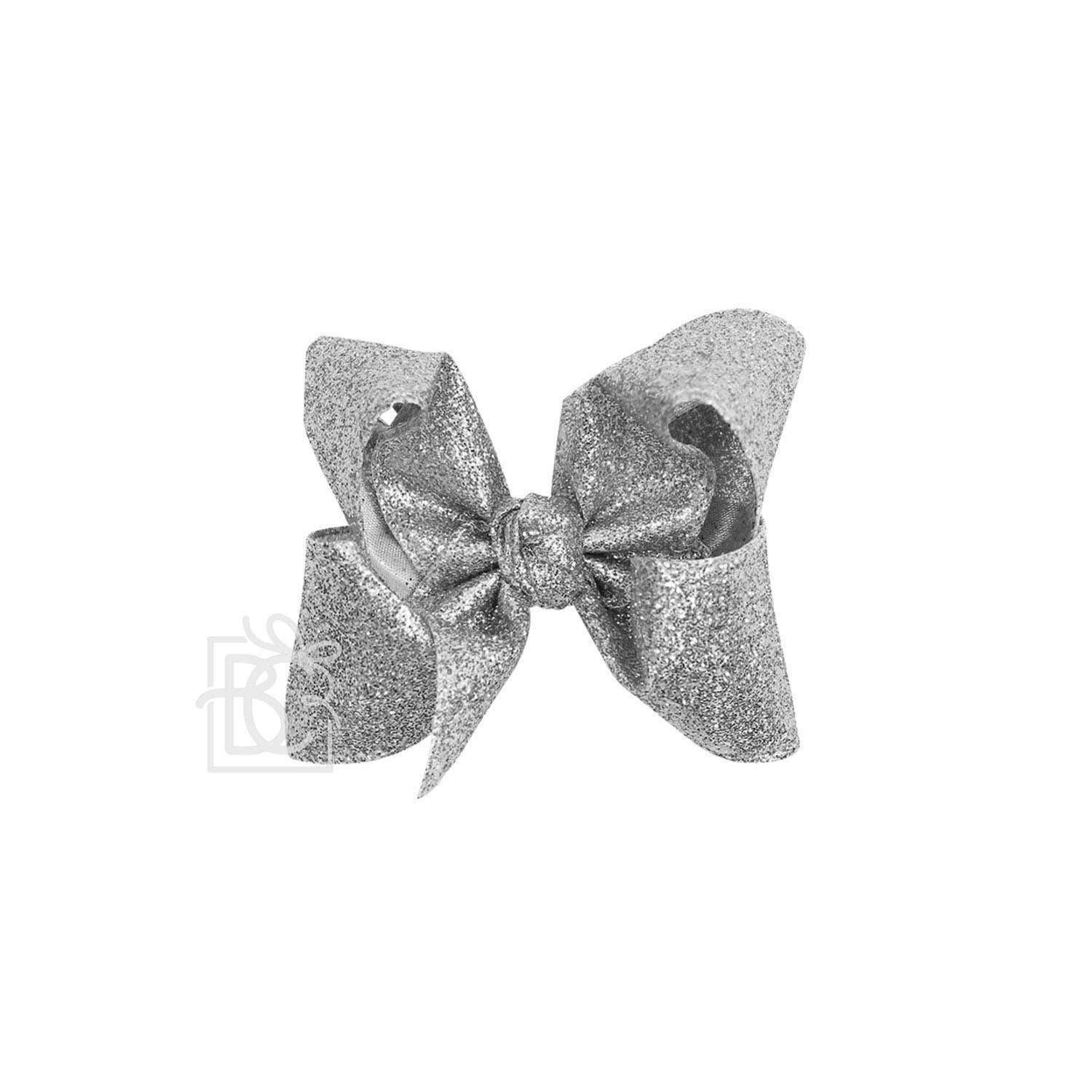 Beyond Creations, LLC - Wholesale Hair Bow - Kids - GLITTER METALLIC BOW ON CLIP2