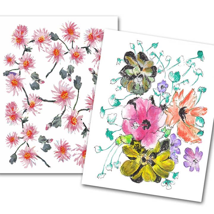Floral Pocket Notebooks for wholesale by Shades of Expression Designs