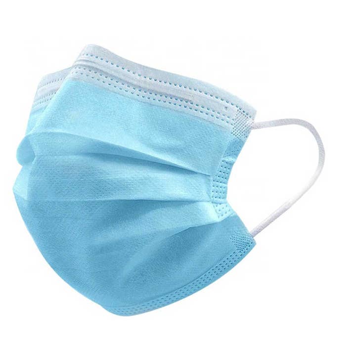Blue 50 Pcs Triple Filtration Face Masks|Stretch to Fit for wholesale on Faire1
