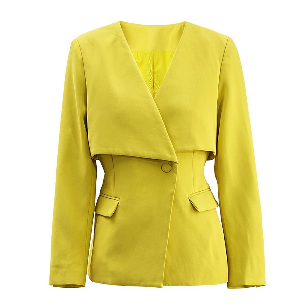 Productseeker – wholesale Suit set – Women′s – SET6-34Y Chic Autumn Lapel Suit & Pleated Trousers Set8