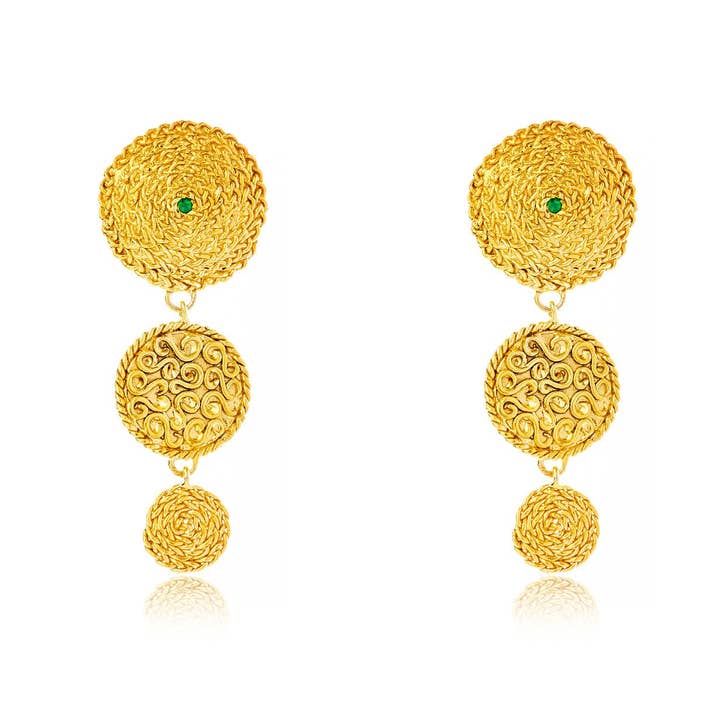 Vertical Triumviri Earrings for wholesale by Sara Lubrano Gioielli Artigianali