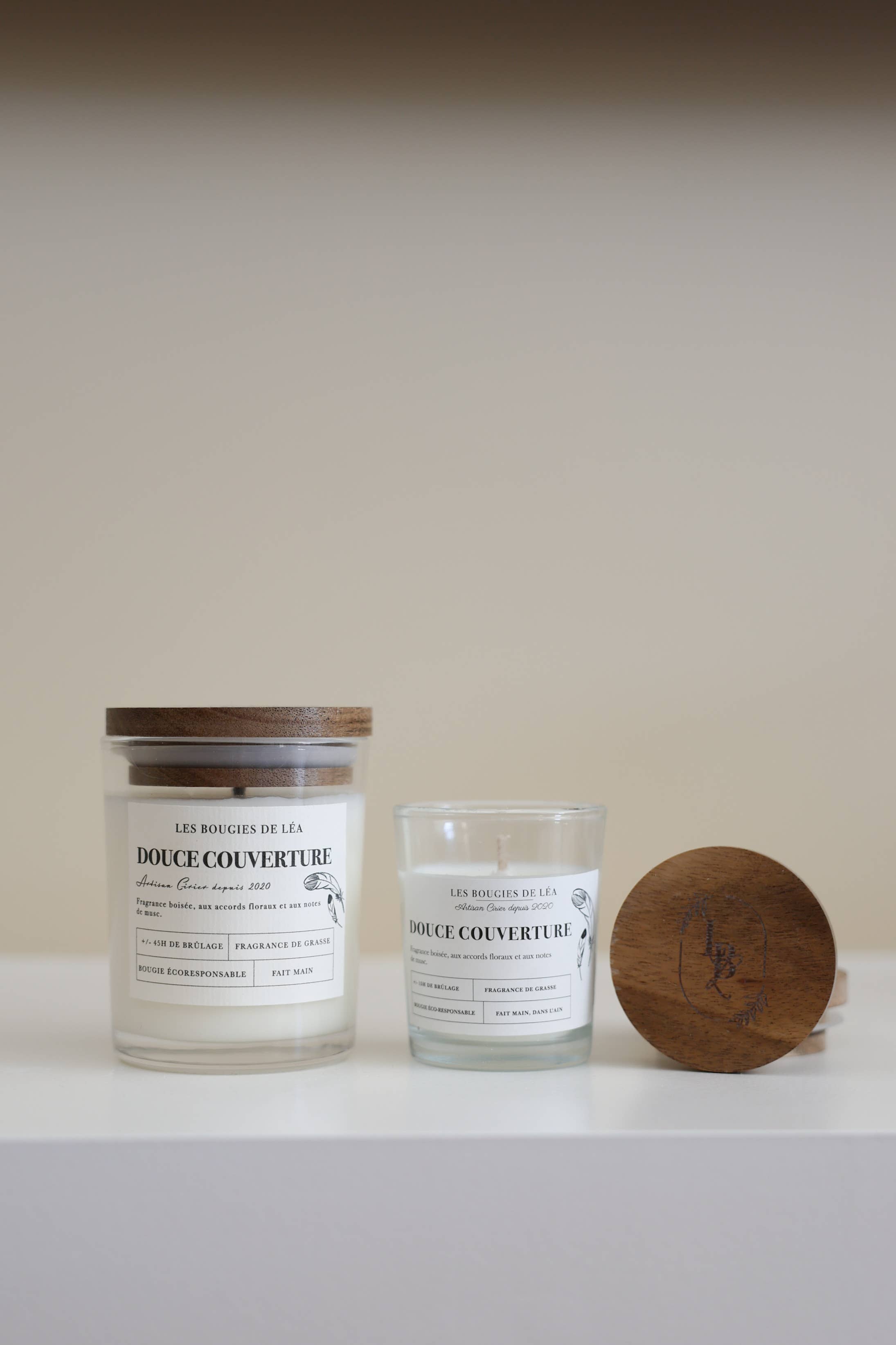 Les Bougies de Léa – Vela em jarro/copo por atacado – Vela Pequena com Tampa Macia3