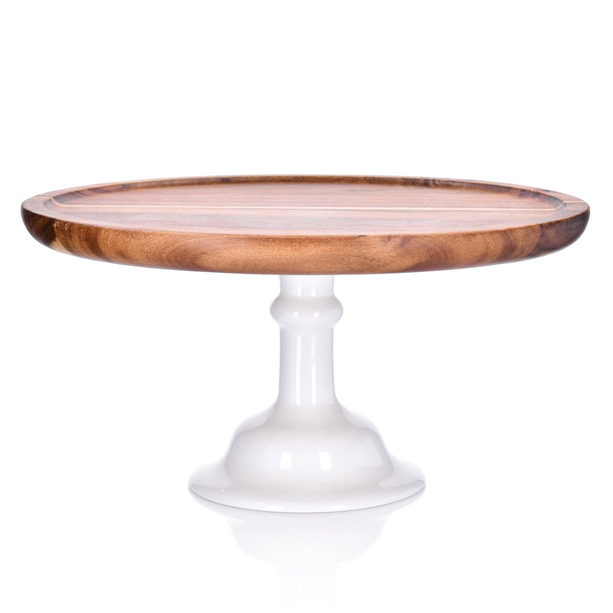 DUKA - Wholesale Platter - 11.4-Inch Acacia Platter With Glass Cover with Serving Set2