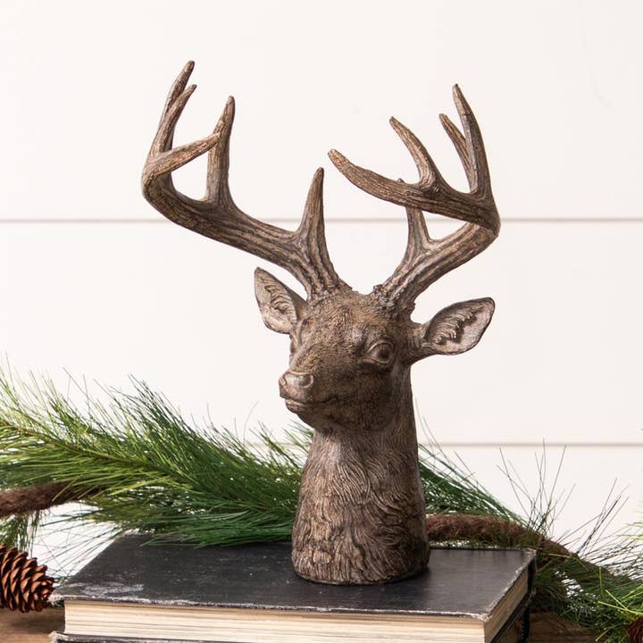 Deer Head Sitter (PC) voor wholesale door Audrey's Home & Gift