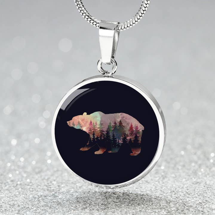 Bjørn vildmark natur Kærlighed personlig gave halskæde for engroshandel hos Carpe Diem Gifts