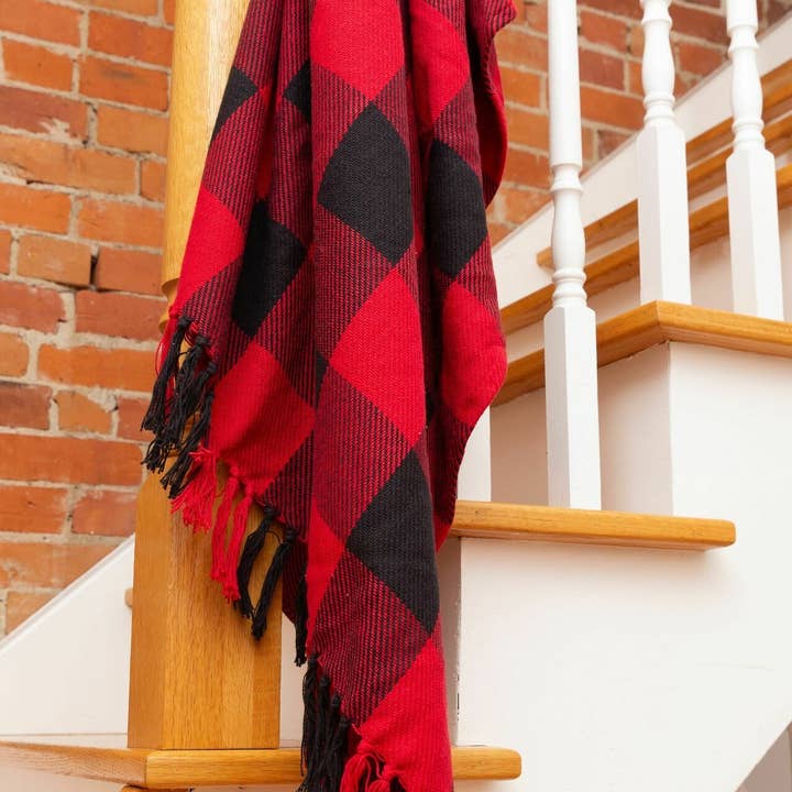 Fabstyles - Wholesale Throw Blanket - Fabstyles Buffalo Check Cotton Throw 50x601
