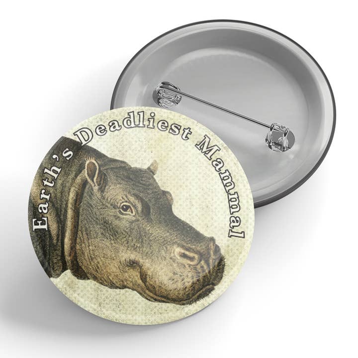 Knopf für das tödlichste Säugetier der Erde für den Großhandel von Black River Letterpress & Paper Co.