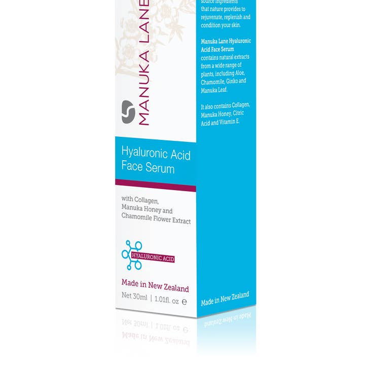 Manuka Lane - Wholesale Facial serum/concentrate - Hyaluronic Acid Face Serum with Collagen, Manuka Honey, & Chamomile Flower Extract (30ml)1