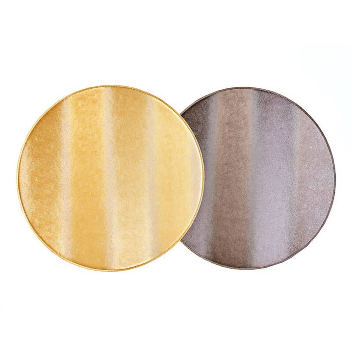 Textured Metallic Reversible Placemats - Rose Gold & Bronze for wholesale on Faire