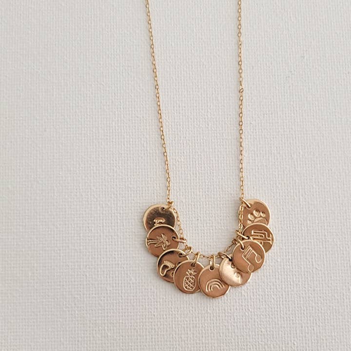 Escolha o seu colar de disco de 9 mm de carimbo por atacado de GiGisPetals