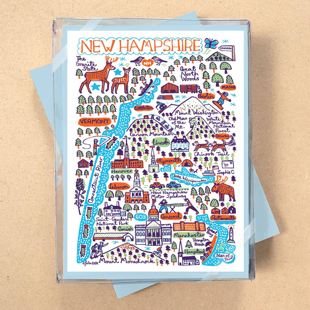 Allport Editions - Vendita all'ingrosso Set di cartoleria/cancelleria - Serie di Carte in Scatola Statescapes - scopri tutti i 29 Stati!15