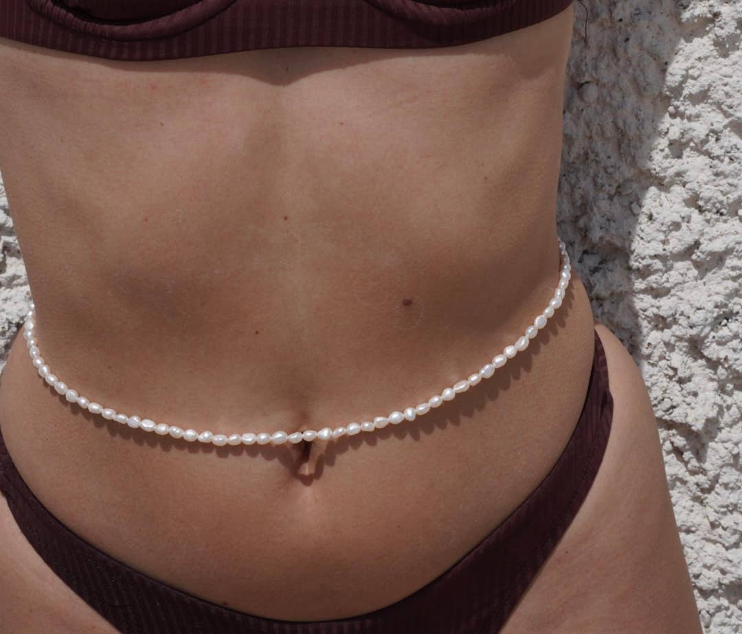 Dainty Color Bead Waist Belly Chain – Perimade & Co.