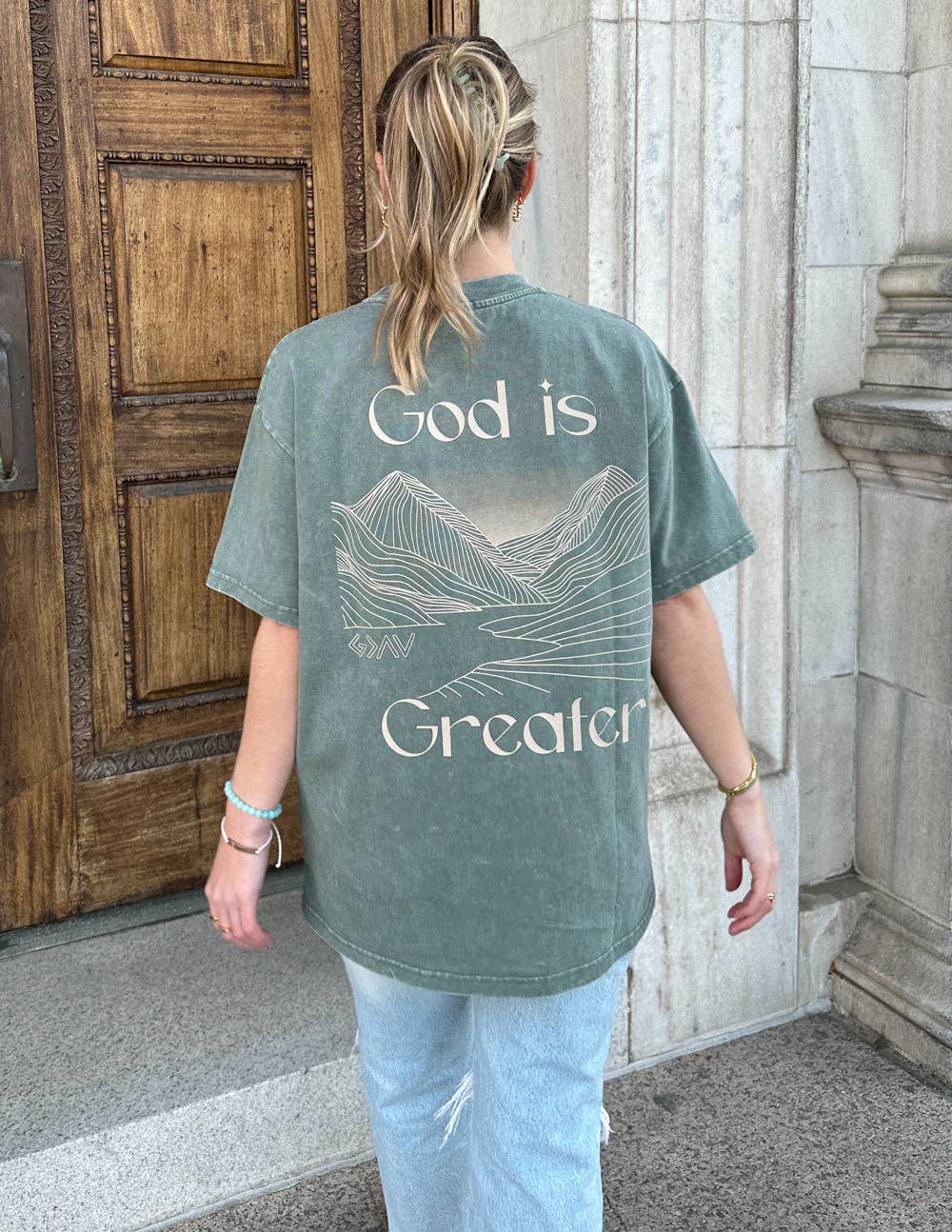 Elevated Faith - Vente T-shirt sérigraphié – femme - T-shirt unisexe God Is Greater8