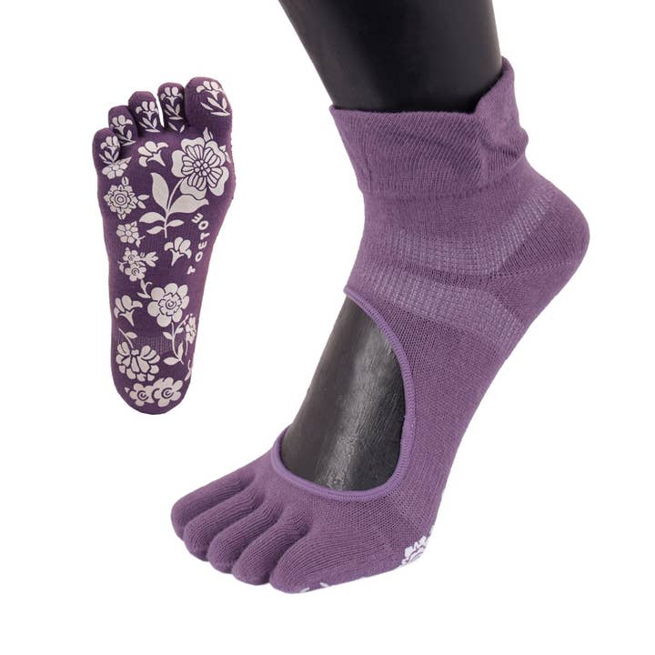 TOETOE – wholesale Socks – Unisex – Yoga&Pilates - Anti-Slip Serene Ankle - Toe Socks