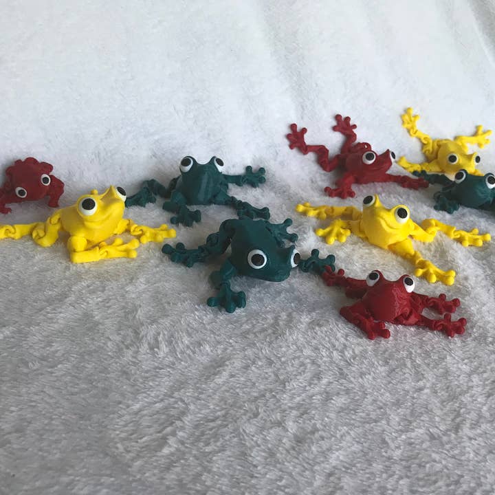 Charles Prints - Vente Fidget/jouet anti-stress – enfant - Grenouille/Jouet articulé/Imprimé en 3D1