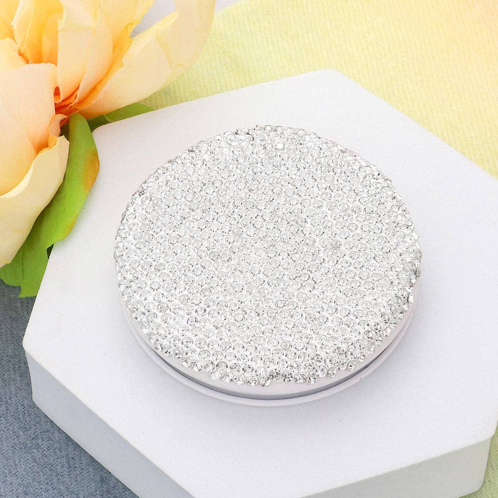 Sensibling Corp. - Vente Miroirs de poche - Miroir compact rond clouté Bling4