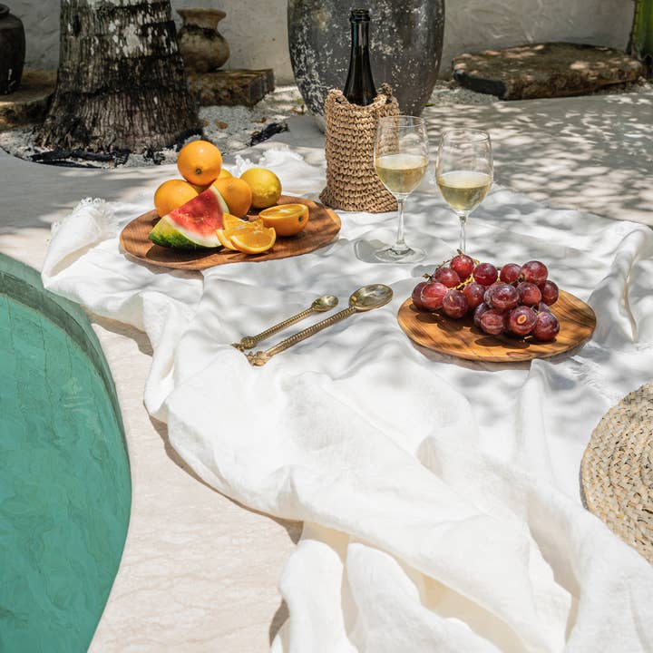 Bazar Bizar Living - Wholesale Tablecloth - The Linen Tablecloth - White - 180x300