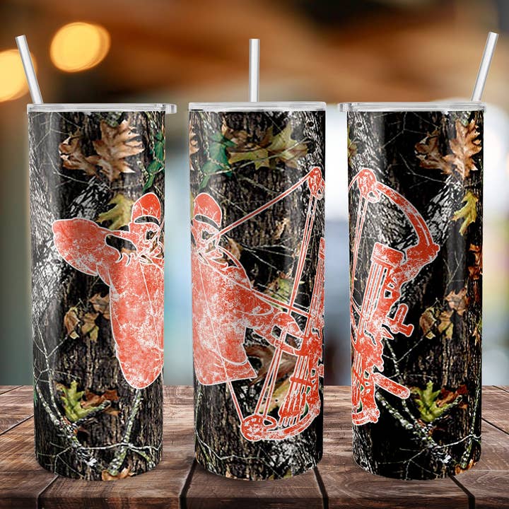 Bow Hunter Orange & Camo for wholesale by Noel & Co Tumblers