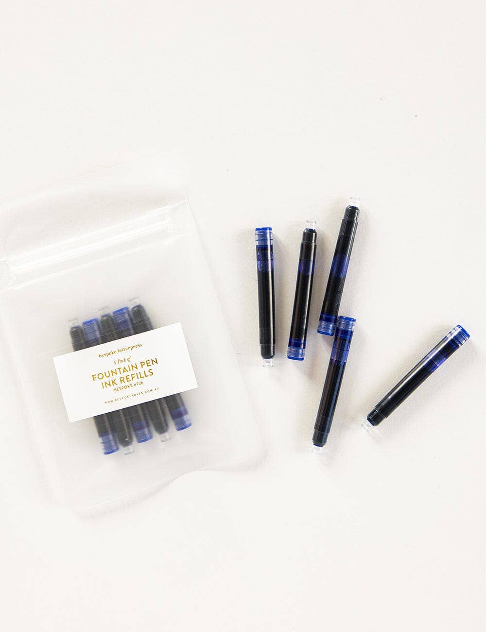 Bespoke Letterpress - Wholesale Pen - F26 Ink Refills for Fountain Pen 5pk2